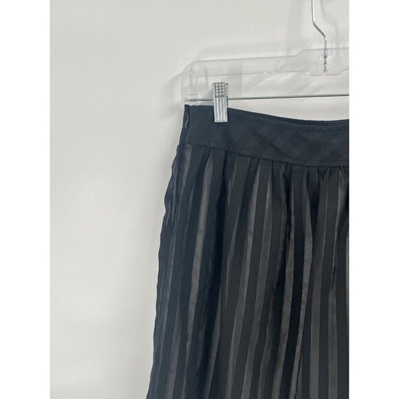 Cynthia Steffe Black Stripe Sheer Pencil Skirt Sz 6 Cotton Blend - Picture 3 of 5